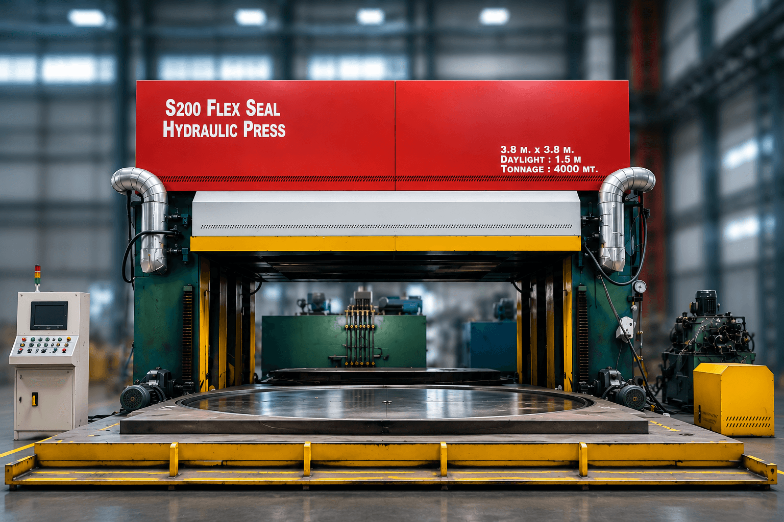 Largest rubber moulding press in Asia — 4,000 MT clamping capacity